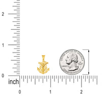 Load image into Gallery viewer, 14k Gold Mariner Crucifix Anchor Cross Pendant
