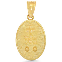 Load image into Gallery viewer, 14k Gold Miraculous Medallion of the Virgin Mary Pendant
