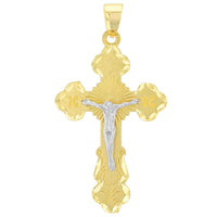 Load image into Gallery viewer, 14K Gold Orthodox Cross ICXC Crucifix Necklace
