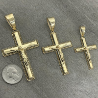 Load image into Gallery viewer, 14k Gold Religious Crucifix Cross Pendant

