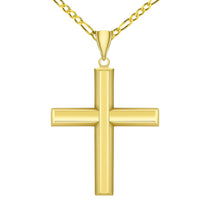 Load image into Gallery viewer, 14K Gold Religious Plain Cross Pendant Necklace
