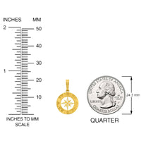 Load image into Gallery viewer, 14k Gold Round 8-Point Star Compass Pendant Necklace
