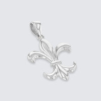 Load image into Gallery viewer, 14K Gold Simple Fleur de Lis Pendant Necklace
