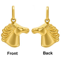 Load image into Gallery viewer, 14k Gold Stallion Horse Head Pendant Necklace
