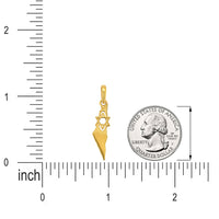 Load image into Gallery viewer, 14k Gold State of Israel with Star of David Pendant Necklace
