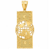 Load image into Gallery viewer, 14k Gold The World Is Yours Dollar Bill Pendant
