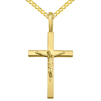 Load image into Gallery viewer, 14k Gold Traditional Crucifix Pendant Necklace
