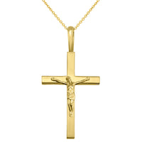 Load image into Gallery viewer, 14k Gold Traditional Crucifix Pendant Necklace
