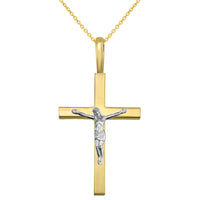 Load image into Gallery viewer, 14k Gold Traditional Crucifix Pendant Necklace
