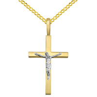 Load image into Gallery viewer, 14k Gold Traditional Crucifix Pendant Necklace
