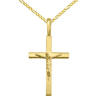 Load image into Gallery viewer, 14k Gold Traditional Crucifix Pendant Necklace
