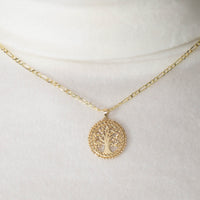 Load image into Gallery viewer, 14k Gold Tree of Life Charm Pendant Necklaces

