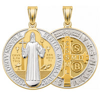 Load image into Gallery viewer, 14k Gold Two-Tone Benedict Medallion Pendant
