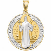 Load image into Gallery viewer, 14k Gold Two-Tone Benedict Medallion Pendant
