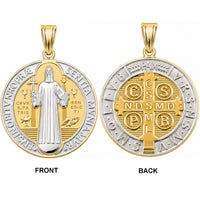 Load image into Gallery viewer, 14k Gold Two-Tone Benedict Medallion Pendant
