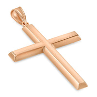 Load image into Gallery viewer, 14K Rose Gold Plain &amp; Simple Cross Pendant
