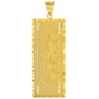 Load image into Gallery viewer, 14k Solid Gold Large 100 Dollar Bill Pendant
