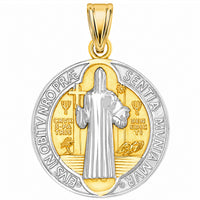 Load image into Gallery viewer, 14k Two-Tone Gold Benedict Medallion Pendant
