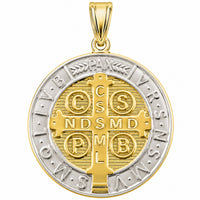 Load image into Gallery viewer, 14k Two-Tone Gold Benedict Medallion Pendant

