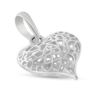 Load image into Gallery viewer, 14k-white-gold-3-d-open-puffed-heart-pendant
