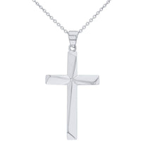Load image into Gallery viewer, 14K White Gold Elegant Religious Cross Pendant
