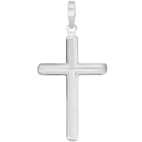 Load image into Gallery viewer, 14k White Gold Plain Cross Pendant Necklace
