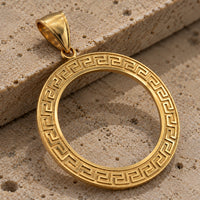 Load image into Gallery viewer, 14k Yellow Gold 50 Pesos Frame Bezel Pendant
