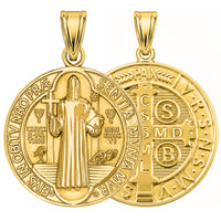 Load image into Gallery viewer, 14k Yellow Gold Benedict Medallion Pendant

