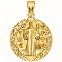 Load image into Gallery viewer, 14k Yellow Gold Benedict Medallion Pendant
