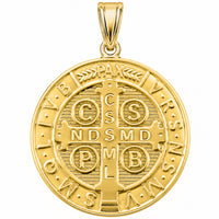 Load image into Gallery viewer, 14k Yellow Gold Benedict Medallion Pendant
