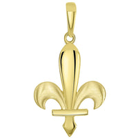 Load image into Gallery viewer, 14k Yellow Gold Bosnian Fleur de Lis Pendant
