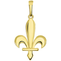 Load image into Gallery viewer, 14k Yellow Gold Bosnian Fleur de Lis Pendant
