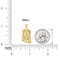 Load image into Gallery viewer, 14k Yellow Gold Classic Jesus Head Pendant
