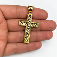 Load image into Gallery viewer, 14K Yellow Gold Diamond Cut Cross Pendant
