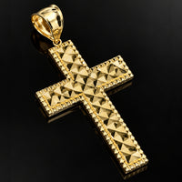 Load image into Gallery viewer, 14K Yellow Gold Diamond Cut Cross Pendant
