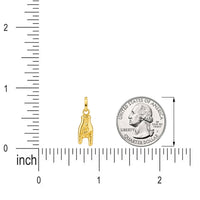 Load image into Gallery viewer, 14K Yellow Gold Mano Cornuto Pendant Necklace
