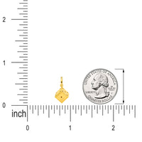 Load image into Gallery viewer, 14k Yellow Gold Mini Dice Pendant Necklace
