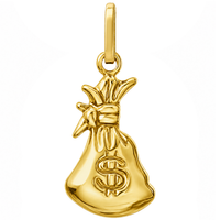 Load image into Gallery viewer, 14k Yellow Gold Money Bag Pendant Necklace
