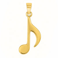 Load image into Gallery viewer, 14K Yellow Gold Quaver Music Symbol Pendant
