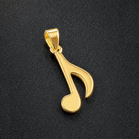 Load image into Gallery viewer, 14K Yellow Gold Quaver Music Symbol Pendant
