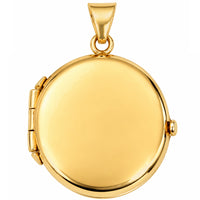 Load image into Gallery viewer, 14k Yellow Gold Round Simple Locket Pendant
