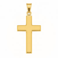 Load image into Gallery viewer, 14k Yellow Gold Simple Cross Pendant
