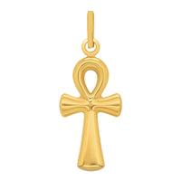 Load image into Gallery viewer, 14k Yellow Gold Small Ankh Cross Charm Pendant
