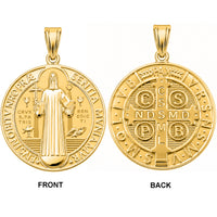 Load image into Gallery viewer, 14k Yellow Gold St Benedict Medallion Pendant
