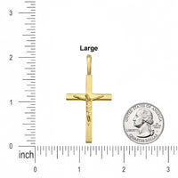 Load image into Gallery viewer, 14k Yellow Gold Traditional Crucifix Pendant
