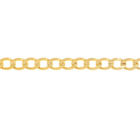 Load image into Gallery viewer, 14k Yellow Gold 3.5mm Hollow Open Curb Chain Bracelet with Lobster Lock
