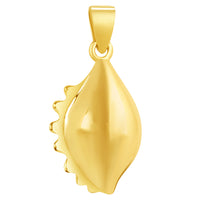 Load image into Gallery viewer, 14k Yellow Gold Small 3D Seashell Charm Scotch Bonnet Sea Snail Shell Pendant
