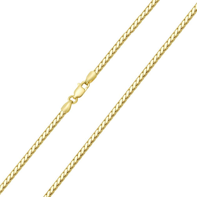 14k Gold Braided D/C Wheat Lobster Chain Necklace | Jewelry America