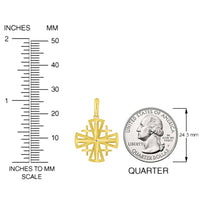 Load image into Gallery viewer, 14k Yellow Gold Christian Crusaders Jerusalem Cross Pendant with Rolo Cable, Cuban Curb, or Figaro Chain Necklace
