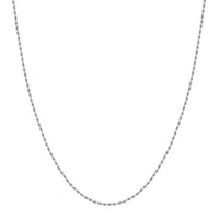 Load image into Gallery viewer, Solid 14k White Gold Dainty 1.5mm Rope Chain Necklace with Lobster Claw - Diamond-Cut
